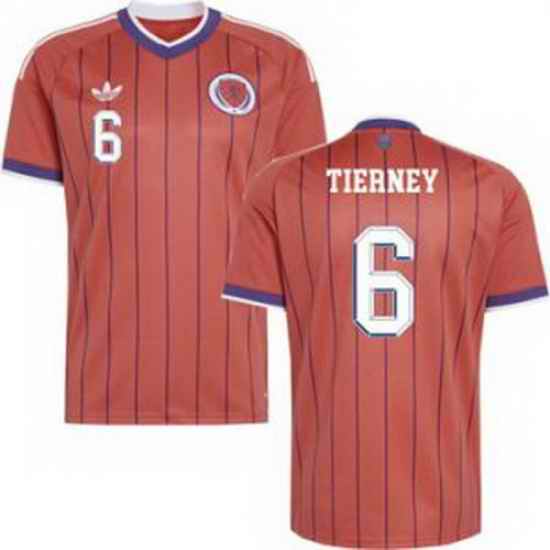 Men 6 Scotland Kieran Tierney 2026 Home Replica Jersey 3